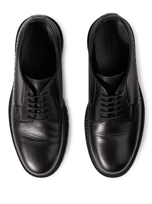 Black leather polished lace- up shoes OFF WHITE | OMIF028C99LEA0021001